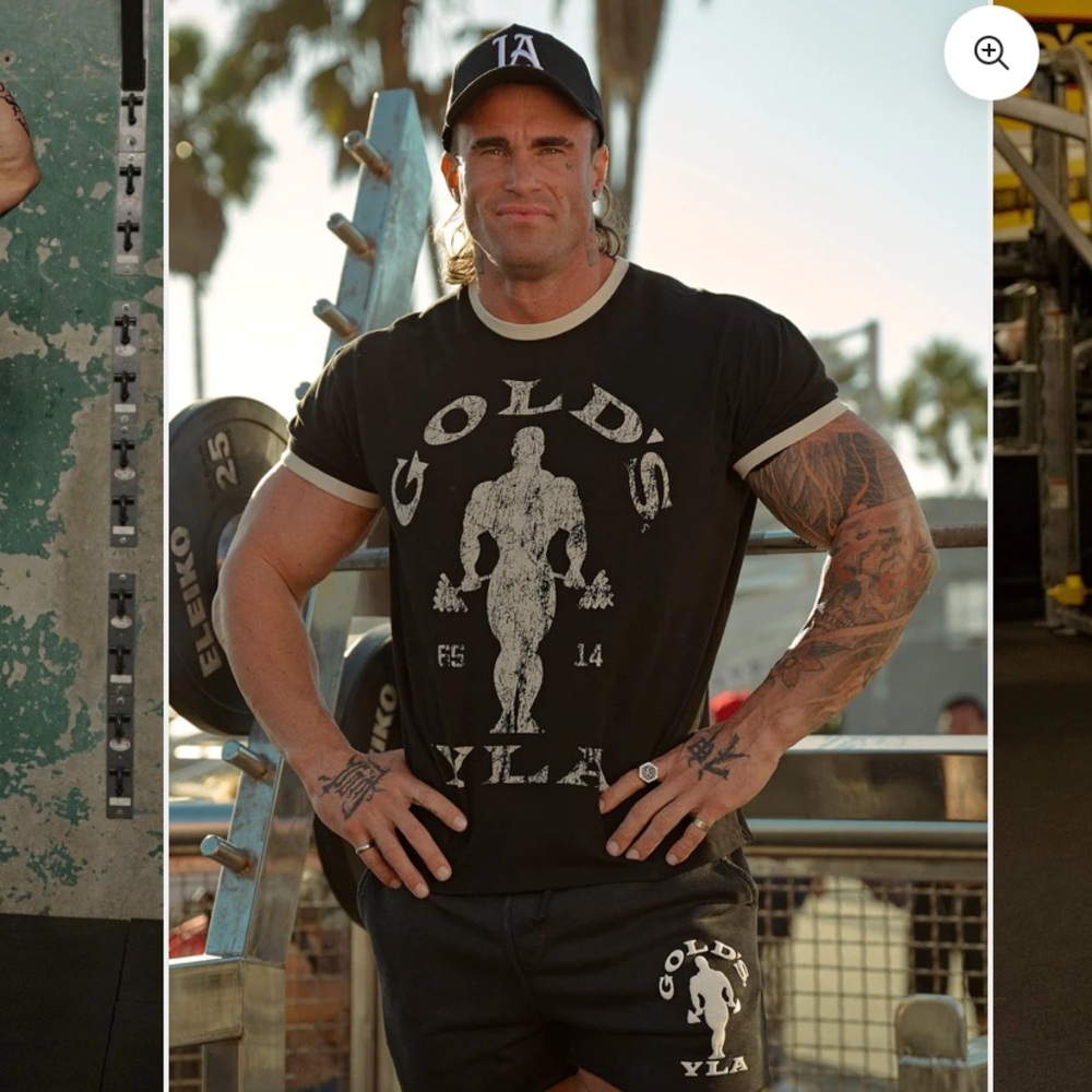 YoungLA Golds Gym ringer Tee
